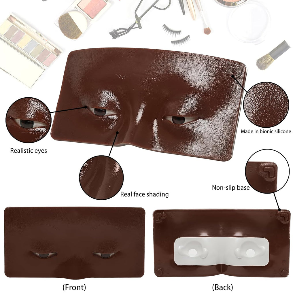 3D Eye Makeup Practice Board，Silicone Face Mannequin