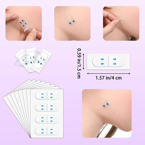 120PCS Face Tape Invisible, Beauty Skin Tightening Neck Jowls Double Chin Tape, Sagging Skin Face Tape Eyelid Strips Neck Wrinkle Patches Create Shape V Face