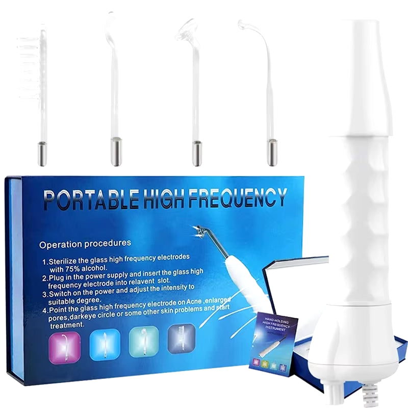 4 in 1 High Frequency Skin Therapy Wand Machine Microcurrent Massage Skin Rejuvenation Tightening Wrinkle Reducing Tool