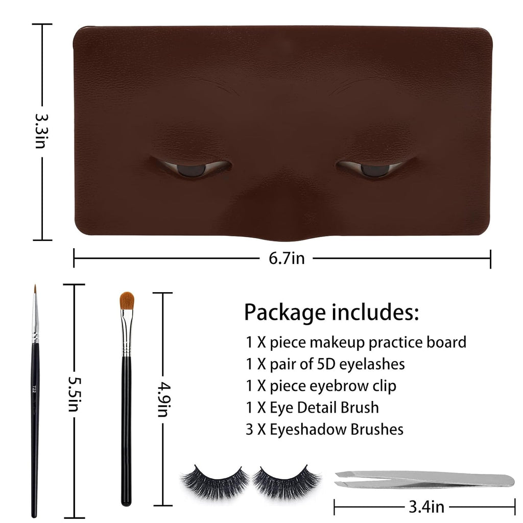 3D Eye Makeup Practice Board，Silicone Face Mannequin