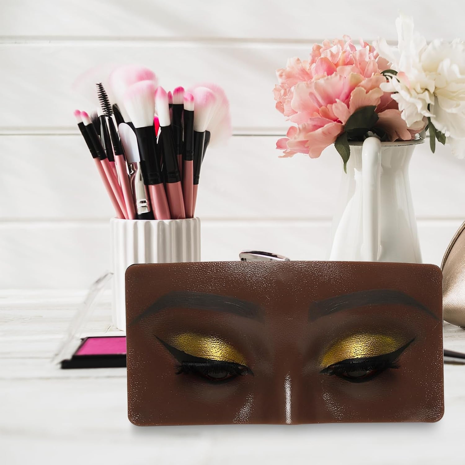 3D Eye Makeup Practice Board，Silicone Face Mannequin
