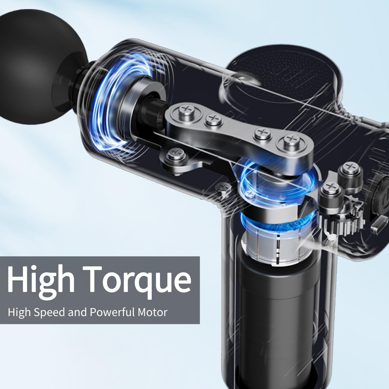 Massage Gun Deep Tissue Mini Muscle Massager for Pain Relief, Blue