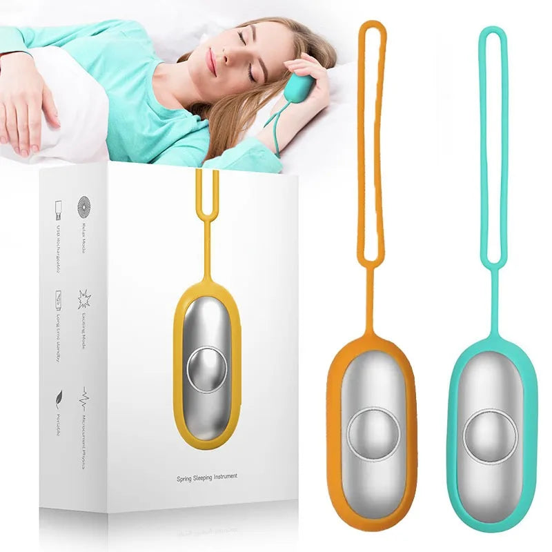 Handheld Microcurrent Sleep Aid Device with EMS Pulse Stimulation for Anxiety Relief Insomnia Home Travel Use
